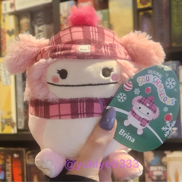 Squishmallows Other - Squishmallow CHRISTMAS Brina the Pink Plaid Bigfoot 5" NWT